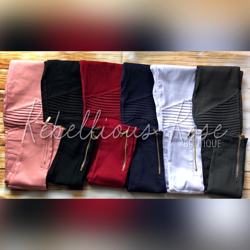SIX pairs of moto jeggings! *comment!